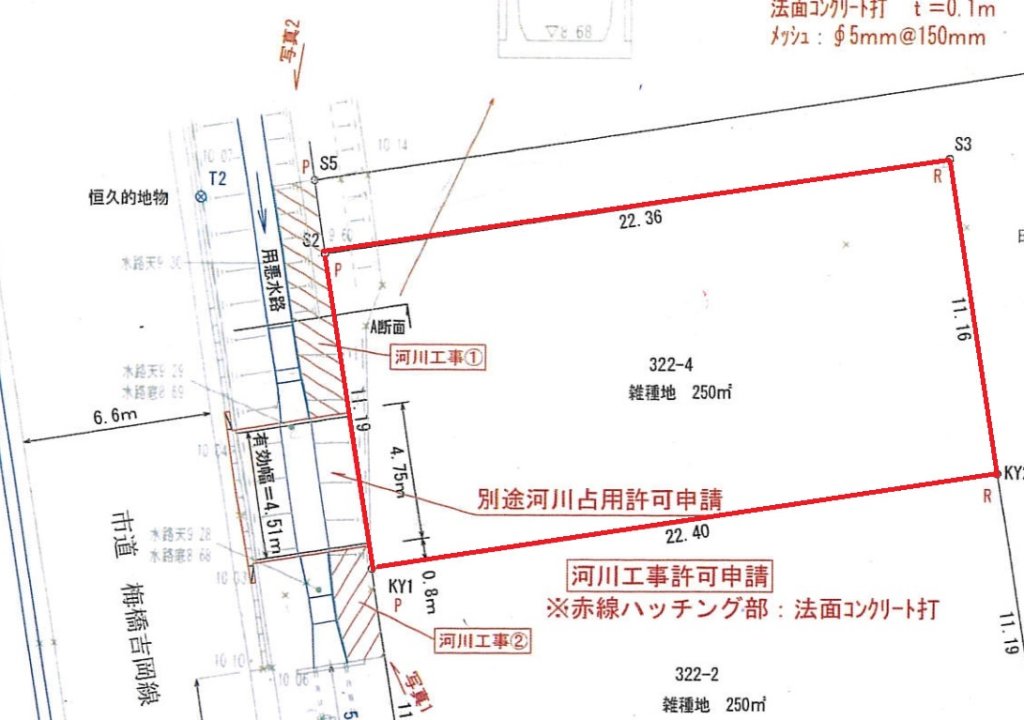 掛川市各和322-4　区画図