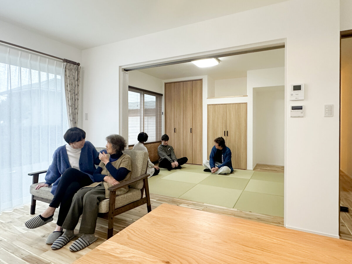 【お客様の声】 菊川市神尾Ｓ様 「-“将来的に、玄関から別々の” 二世帯住宅に変化できるお家-」 暮らし始めて１ヶ月アンケート