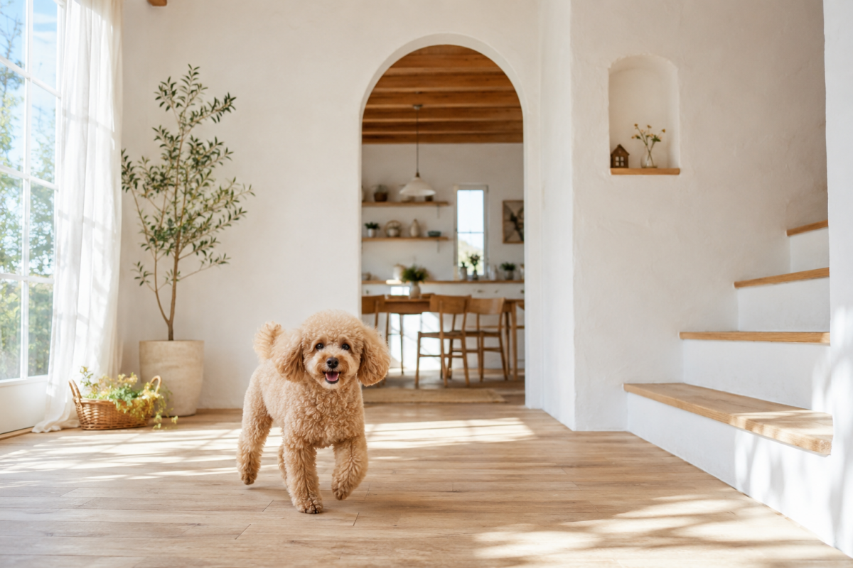 無垢床と漆喰の家は、犬や猫にとってどんなメリットがある？